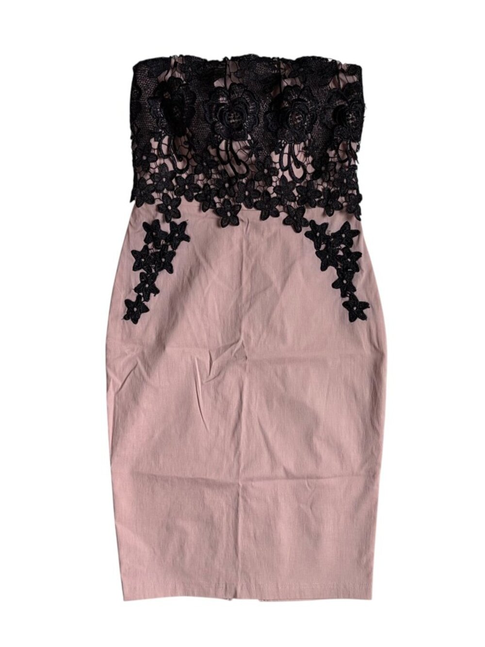 NWT London Dress Company Joan Bodycon Dress (Nude with Black Lace) - 4